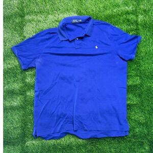 Polo Ralph Lauren Polo Shirt XL Blue Mens Cotton Short Sleeve Pony Logo Good